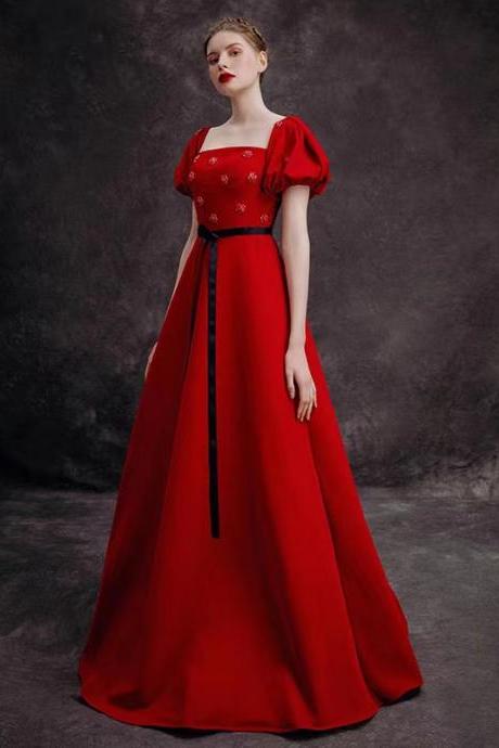 Off Shoulder Prom Dress,red Evening Dress,elegant Prom Dress,custom Made
