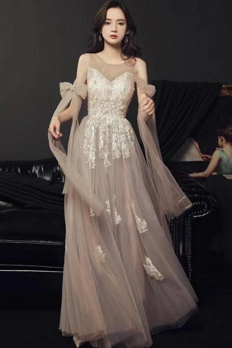 Off-the-shoulder evening dress, new style, fairy dress, halter party , princess bridesmaid dress,custom made