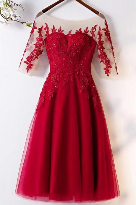 Elegant Prom Dress,red Party Dress,formal Evening Dress,custom Made