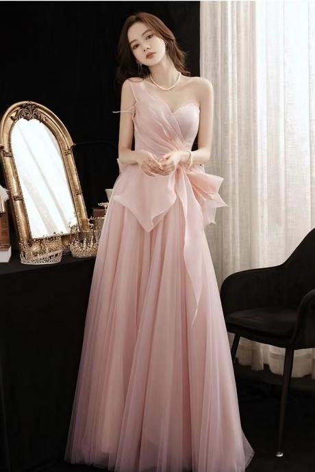 Pink Fairy Evening Dress, Strapless Temperament Dress, Sweet Party Dress,custom Made