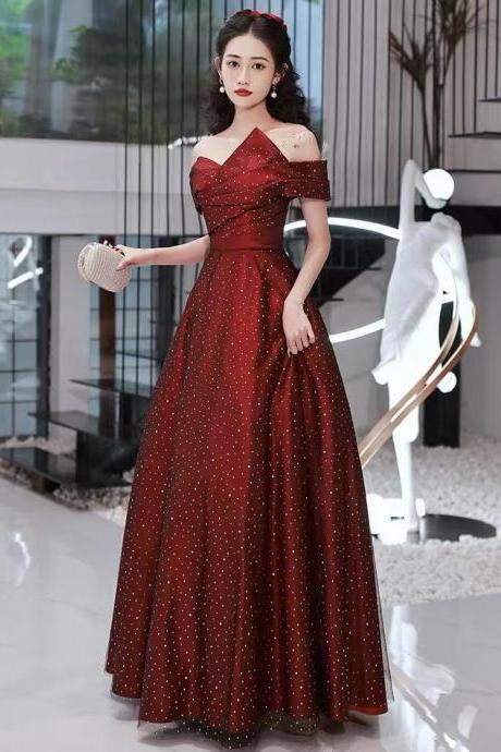 Red Prom Gown, Vintage Party Dress,strapless Dream Evening Dress,custom Made