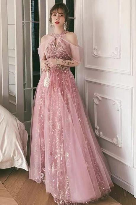 Pink Graduation Dress, Fairy Prom Dress,sweet Evening Dress,custom Made