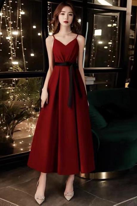 Sexy Prom Dress,red Party Dress, Spaghetti Strap Prom Dress,,custom Made