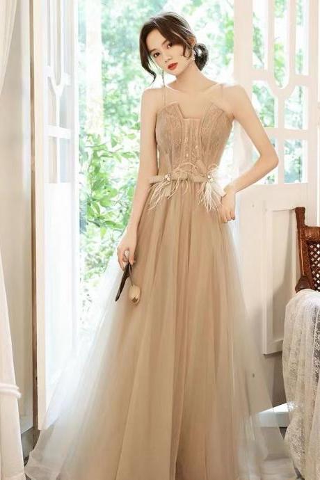 Strapless Party Dress,fairy Prom Dress,champagne Evening Dress,custom Made