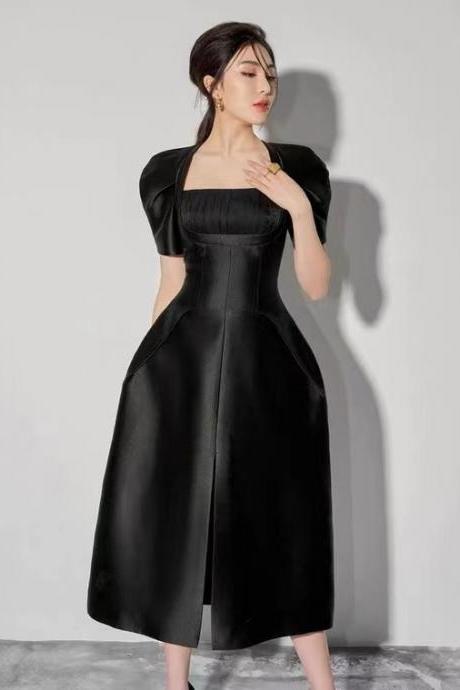Black Prom Dress, Stylish Evening Gown,sexy Party Dress,custom Made