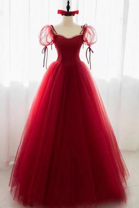 Off Shoulder Prom Dress, Temperament Evening Dress,red Prom Dress,custom Made