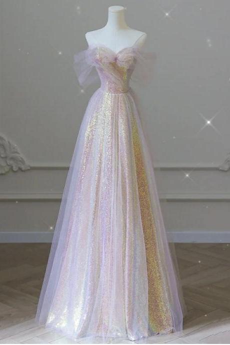 Off Shoulder Evening Dress,pink Prom Dress, Cute Party Dress,fairy Birthday Dress,custom Made