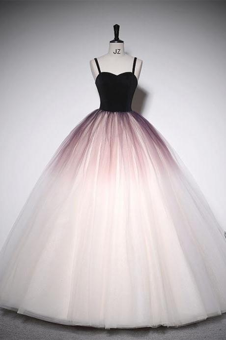 Spaghetti Strap Evening Dress,purple Prom Dress, Gradient Party Dress,dream Birthday Dress,custom Made