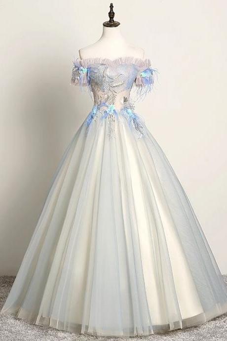 Colorful Wedding Dress, Off-shoulder Prom Dress, Fairy Party Dress,custom Made
