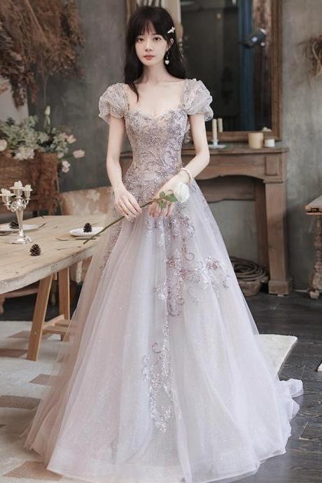 Off Shoulder Party Dress, Light Purple Prom Dress, Fairy Party Dress,glitter Evening Dress,custom Made
