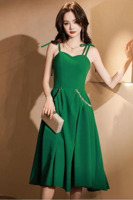 Spaghetti Strap Party Dress,cute Prom Dress,green Evening Dress,custom Made