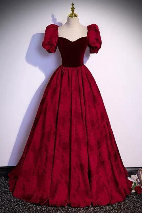 Red Jacquard Prom Dress,charming Party Dress ,off Shoulder Prom Dress,custom Made
