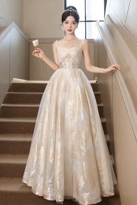 Spaghetti strap prom dress， luxury party dress, fairy evening dress, cute birthday dress ,Custom Made