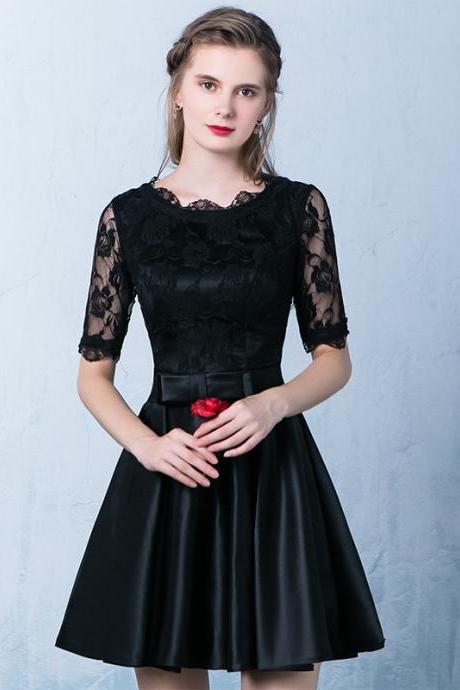 Black Birthday Dress, Short Homecoming Dress, Formal Party Dress
