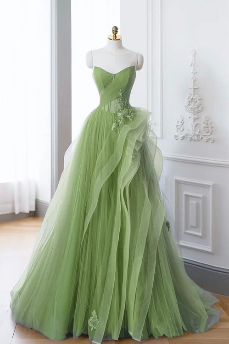 Strapless Party Dress,fairy Birthday Dress Elegant Prom Dress
