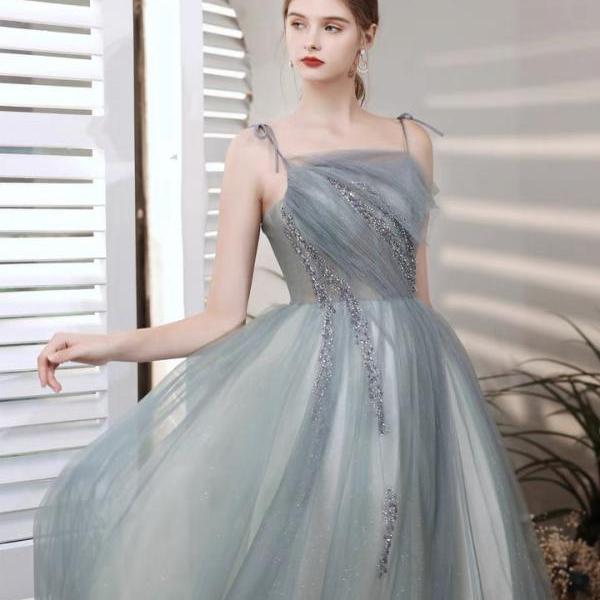 Blue Bridesmaid Dress, Classy Evening Dress, Birthday Party Dress ...