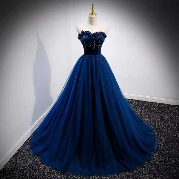 Strapless Evening Dress, Light Luxury Prom Dress, High Sense Party ...