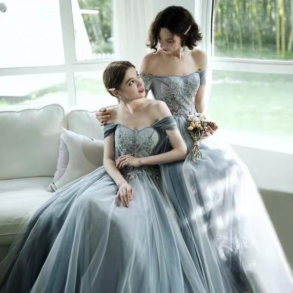 Blue bridesmaid dress, new, summer, fairy bridesmaid evening dress,custom made