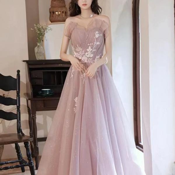 New, birthday fairy dress, strapless bridesmaid dress, pink party dress,custom made