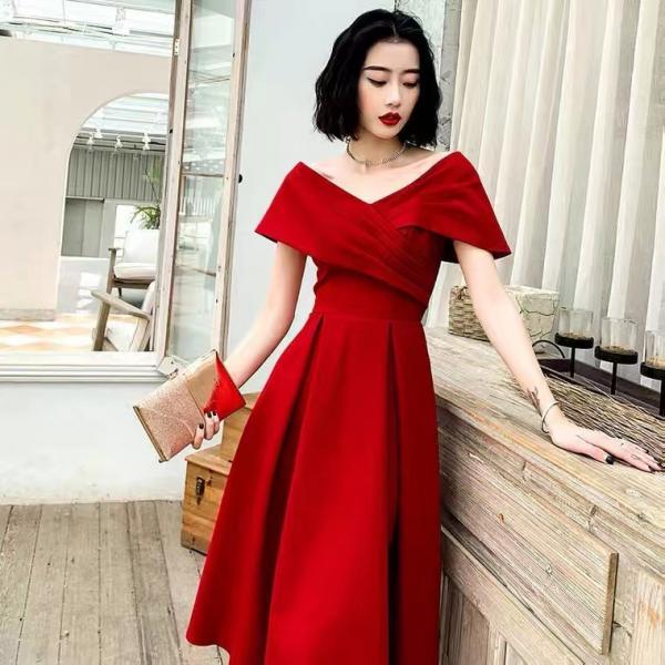 One Shoulder Evening Dress, Birthday Lady Prom Dress, Quality Senior