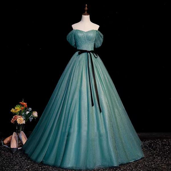 Off shoulder evening dress, fairy ball gown dress,luxurious prom dress,custom made
