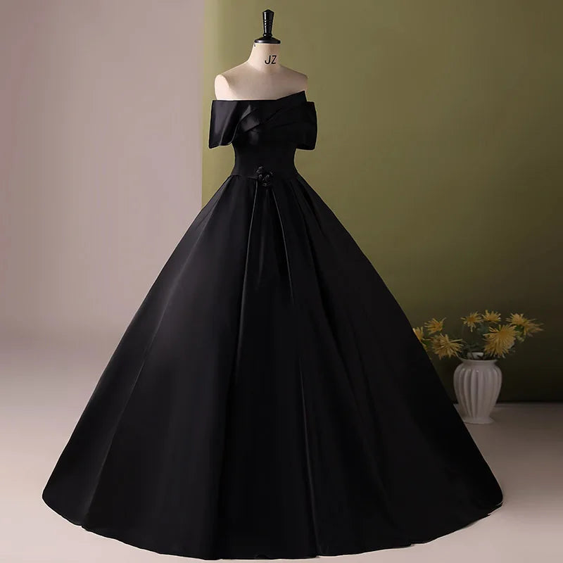 Oprah Off Shoulder Gown Black main image 0
