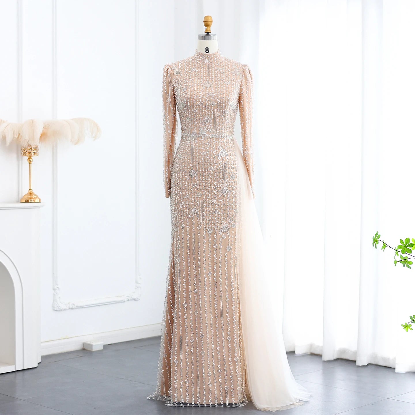 Beautiful Double Jacket Floor Lenth Gown main image 1